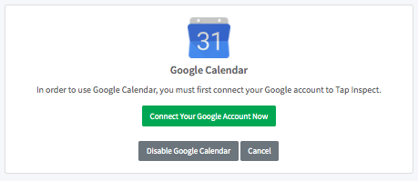 Google Calendar Tap Inspect Support